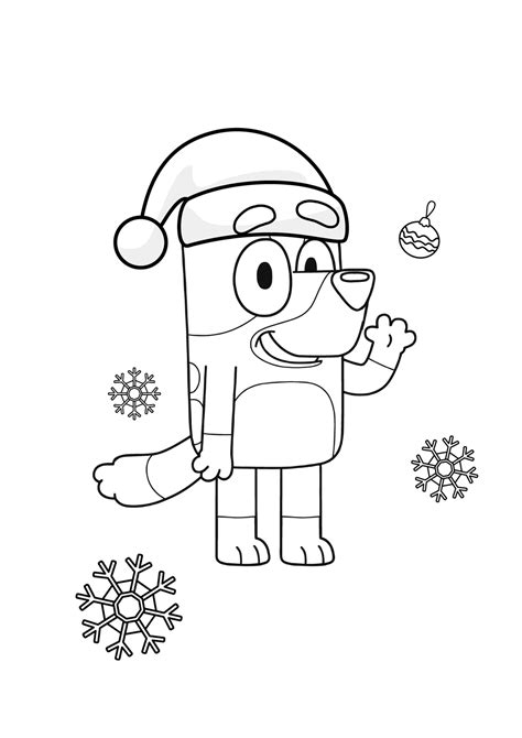 Bluey Coloring Pages Christmas – Warehouse of Ideas