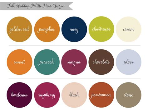 Fall Colors Palette Names – Warehouse of Ideas